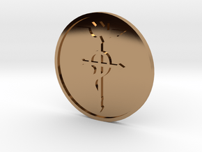 Elric Symbol Coin in Polished Brass