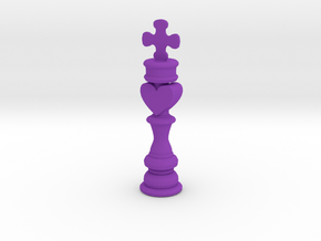 King phone charm in Purple Processed Versatile Plastic