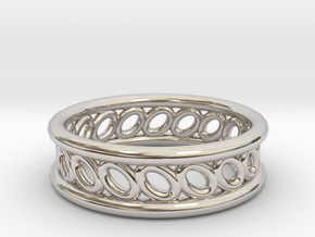 GBW5 Mns Loop Band in Rhodium Plated Brass