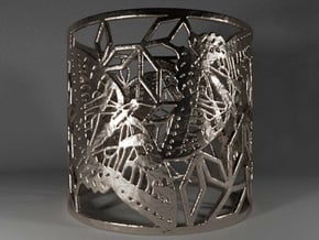 Swallowtail Bracelet in Polished Bronzed Silver Steel