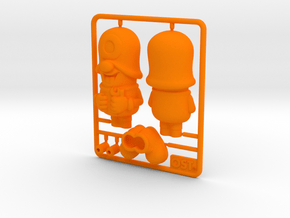 SmileCappy Plastic Model 50mm in Orange Processed Versatile Plastic