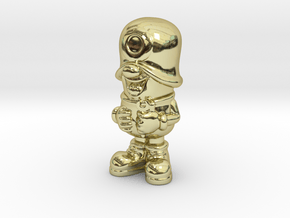 SmileCappy FullColor in 18k Gold Plated Brass