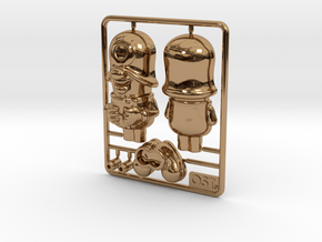 SmileCappy Plastic Model 50mm in Polished Brass