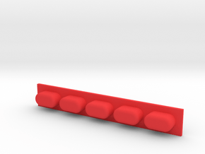 Pocket PiGRRL Top Buttons in Red Processed Versatile Plastic