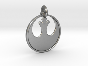 Rebel Keychain in Natural Silver
