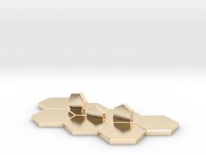 Hex-tile Card holder in 14k Gold Plated Brass
