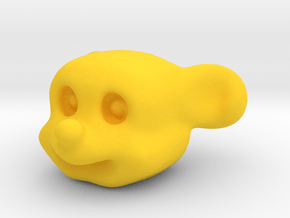 Minidoghead in Yellow Processed Versatile Plastic