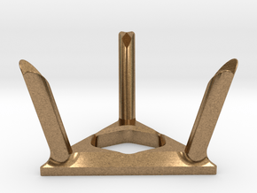 Twisty Puzzle Stand in Natural Brass