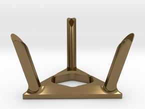 Twisty Puzzle Stand in Polished Bronze