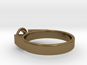 Design Ring For Diamond Ø17.83 Mm  Model Alessa  in Polished Bronze