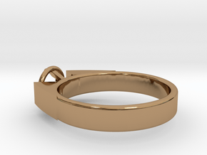 Design Ring For Diamond Ø17.83 Mm  Model Alessa  in Polished Brass