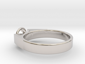 Design Ring For Diamond Ø17.83 Mm  Model Alessa  in Rhodium Plated Brass