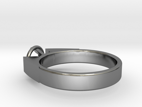 Design Ring For Diamond Ø17.83 Mm  Model Alessa  in Fine Detail Polished Silver