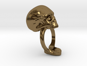 Skull Ring (size 12) 21,3mm in Polished Bronze