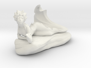 Mermaid Fountain in White Natural Versatile Plastic