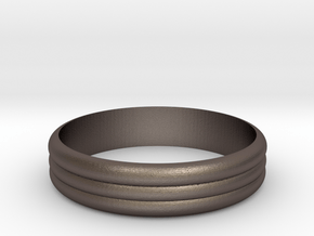 Ribble 3 Ring ø20 mm in Polished Bronzed Silver Steel