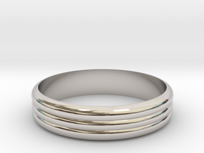 Ribble 3 Ring ø20 mm in Rhodium Plated Brass