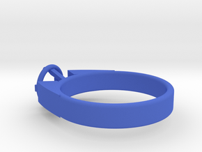 Design Ring For Diamond Ø17 Mm/0.669 inch  Model A in Blue Processed Versatile Plastic