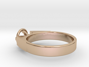 Design Ring For Diamond Ø17 Mm/0.669 inch  Model A in 14k Rose Gold Plated Brass