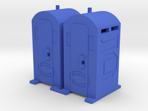 Porta Potty - HO 87:1 Scale Qty (2) in Blue Processed Versatile Plastic