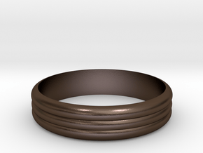 Ribble 3 Ring ø18 mm/0.708661417 inch in Polished Bronze Steel