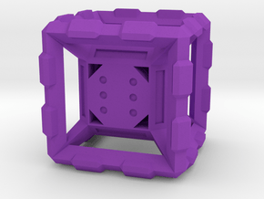 4 dimensional cube dice (Extra tough) in Purple Processed Versatile Plastic