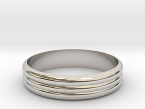 Ribble 3 Ring ø18 mm/0.708661417 inch in Rhodium Plated Brass