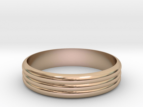 Ribble 3 Ring ø18 mm/0.708661417 inch in 14k Rose Gold Plated Brass
