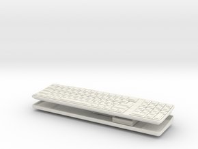 Apple IIgs - 1:3 Scale Keyboard And Mouse in White Natural Versatile Plastic