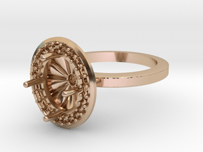 Large Oval Halo in 14k Rose Gold