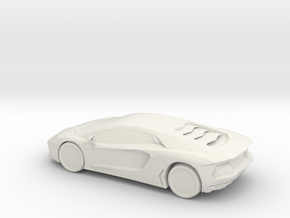 Lamborghini Aventador in White Natural Versatile Plastic