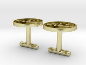 Agent 47 cufflinks, larger size in 18k Gold Plated Brass