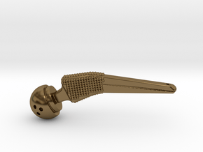Femoral Prosthesis Keychain in Polished Bronze