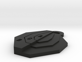 Ipsc Mini Target keychain in Black Natural Versatile Plastic