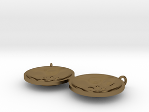 Double Tenor "Surface" steelpan pendant, M in Polished Bronze