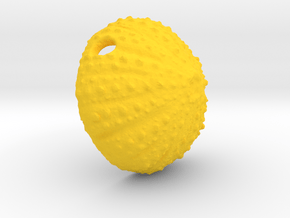 Large Urchin Pendant in Yellow Processed Versatile Plastic