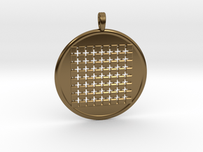 SIXTY-FOUR GRID GROUND in Polished Bronze