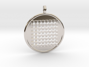 SIXTY-FOUR GRID GROUND in Rhodium Plated Brass