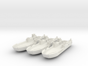 1/350 scale LCT6 3 Off in White Natural Versatile Plastic