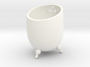 Small Pot  in White Processed Versatile Plastic