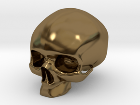Skull in Polished Bronze