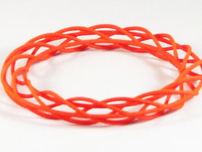 Twist Bangle A02L in Orange Processed Versatile Plastic