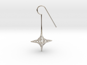 star_quad (small) in Rhodium Plated Brass