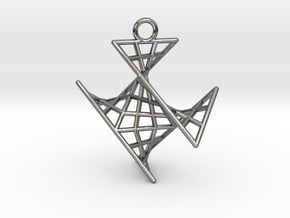 crux_pendant (small) in Fine Detail Polished Silver