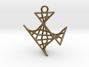 crux_pendant (small) in Natural Bronze