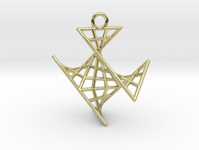 crux_pendant (small) in 18k Gold Plated Brass