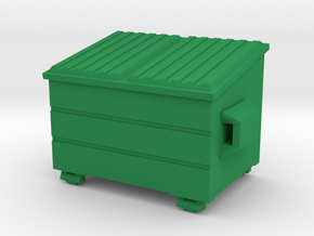 Dumpster - HO 87:1 Scale in Green Processed Versatile Plastic