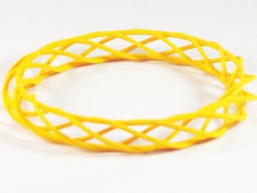 Twist Bangle A03M in Yellow Processed Versatile Plastic