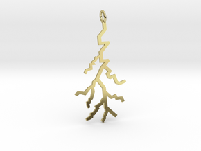 Lightning Pendant (Small) in 18k Gold Plated Brass