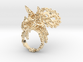 Tricera Ring (Size 5) in 14K Yellow Gold